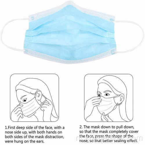 3-laags chirurgisch wegwerp gezichtsmasker met oorlus